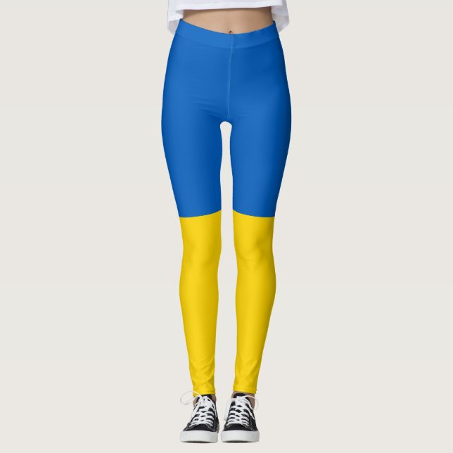 Ukraine Flag Leggings (Front)