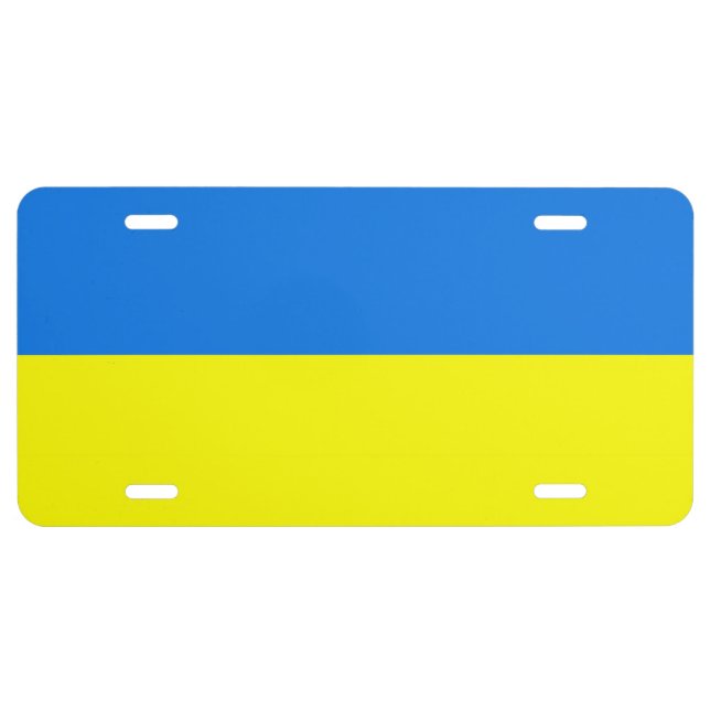 Ukraine Flag License Plate (Front)
