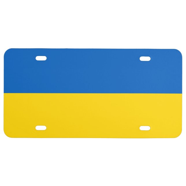 Ukraine Flag License Plate (Front)