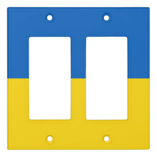 Ukraine flag light switch cover