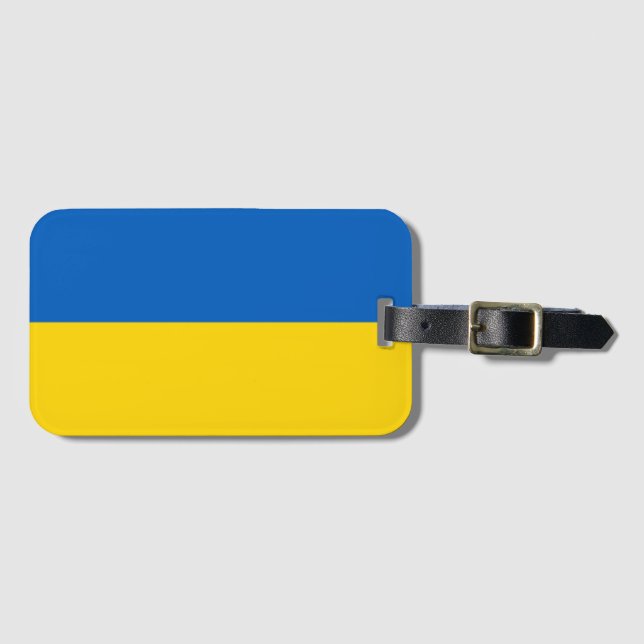 Ukraine Flag Luggage Tag (Front Horizontal)