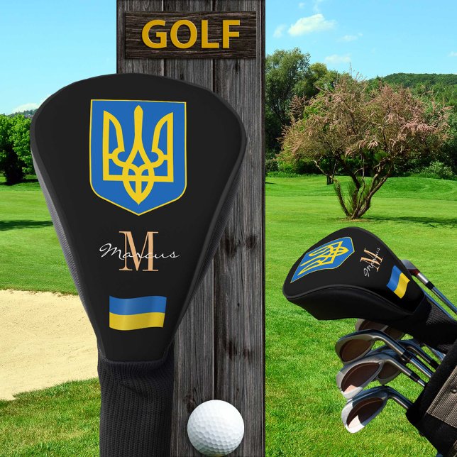Ukraine & Flag Monogrammed Golf Clubs Covers (Creator Uploaded)