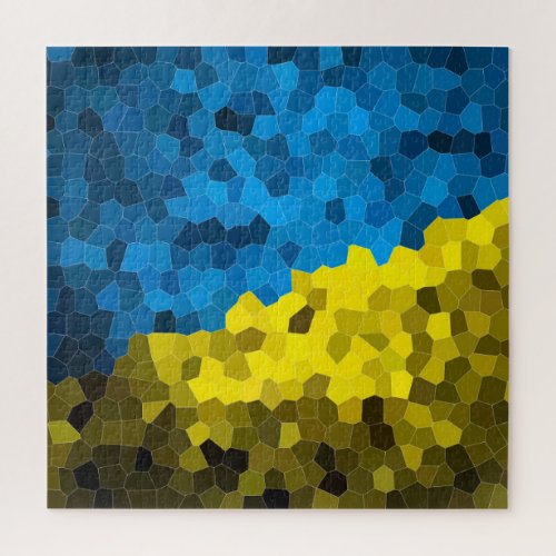 Ukraine flag mosaic jigsaw puzzle