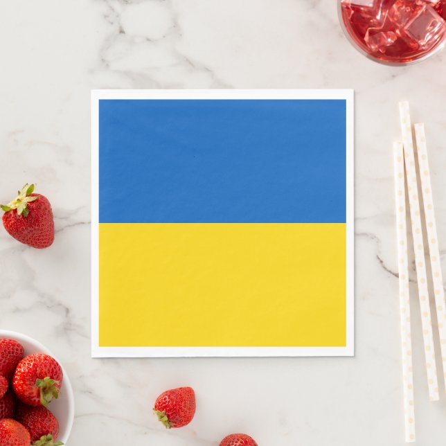 Ukraine flag napkins (Insitu)