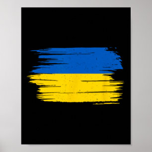 Ukraine Flag National Flag Kiev Ukrainian Kyiv Sun Poster