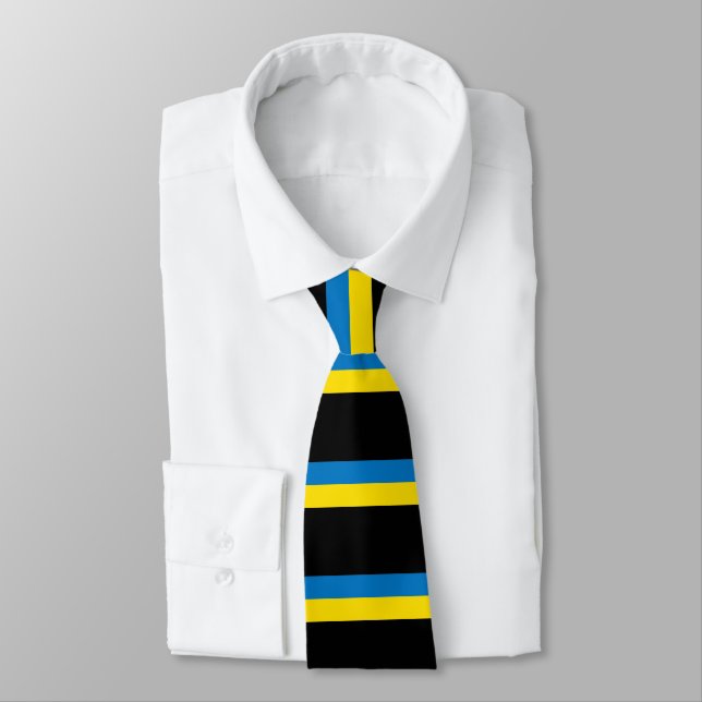 Ukraine flag neck tie (Tied)