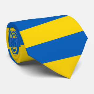 Ukraine flag neck tie