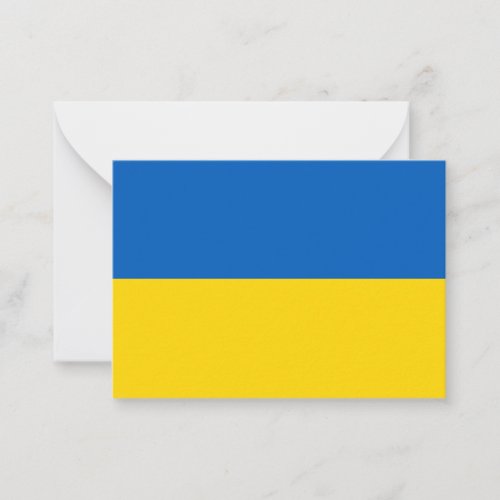 Ukraine flag note card