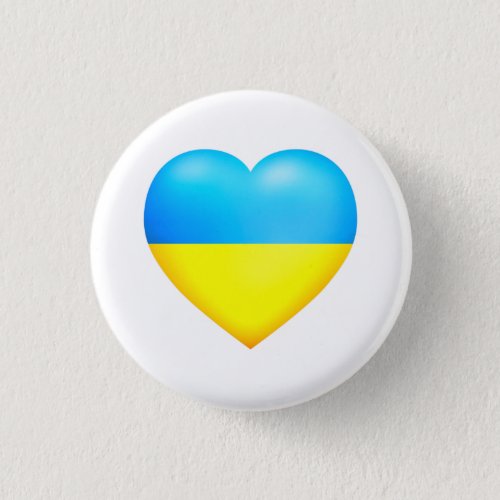 Ukraine _ Flag of Ukraine _ Heart _ Peace Freedom Button