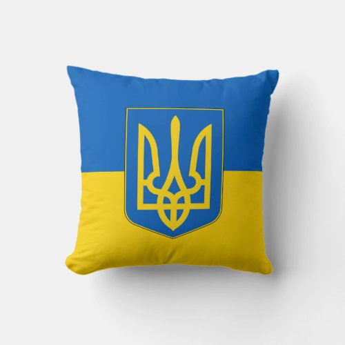Ukraine Flag on American MoJo Pillow