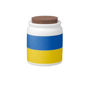 Ukraine Flag on Candy Jar