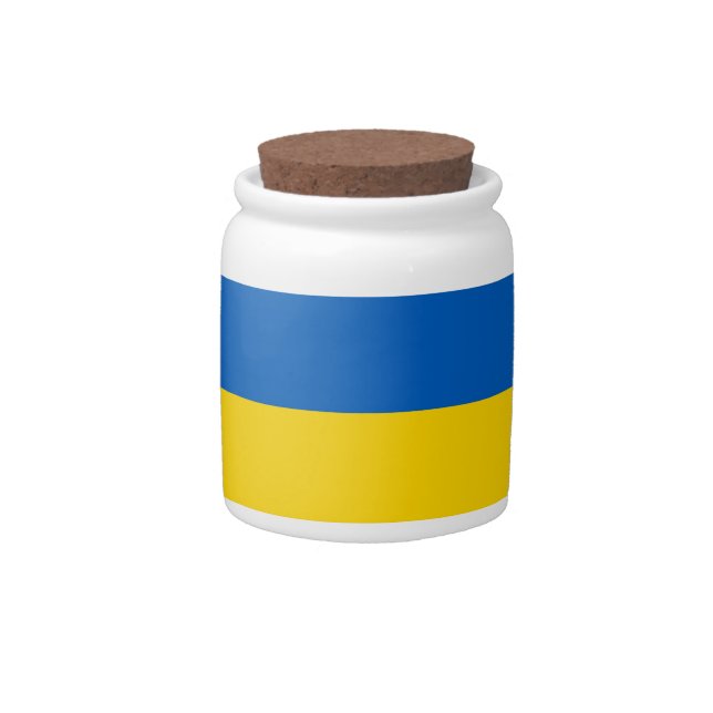 Ukraine Flag on Candy Jar (Front)