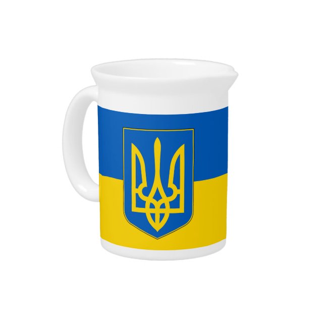 Ukraine Flag on Pitcher (Left)