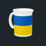 Ukraine Flag on Pitcher<br><div class="desc">Add a touch of Ukrainian pride to your beverage collection with our exclusive pitcher featuring the flag of Ukraine! Crafted with meticulous attention to detail, this pitcher is more than just a functional item; it’s a celebration of Ukrainian heritage and cultural pride. The vibrant design prominently displays the iconic Ukrainian...</div>