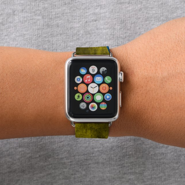 Ukraine flag on wall apple watch band (In Situ)