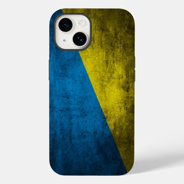 Ukraine flag on wall Case-Mate iPhone case (Back)
