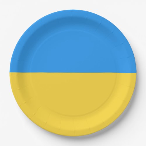 Ukraine flag paper plates