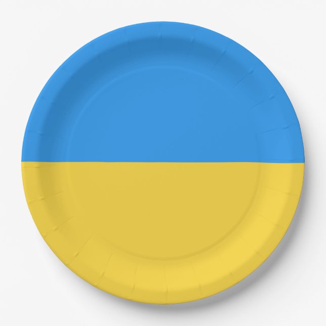Ukraine flag paper plates (Front)