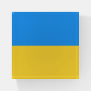 Ukraine flag paperweight