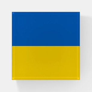 Ukraine flag paperweight