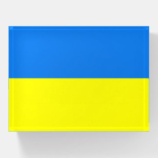 ukraine flag paperweight