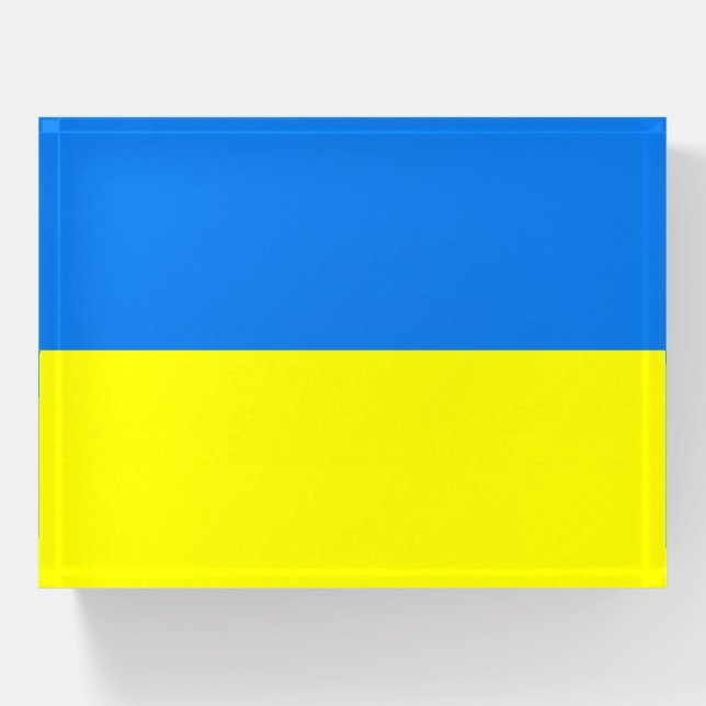 ukraine flag paperweight (Front)