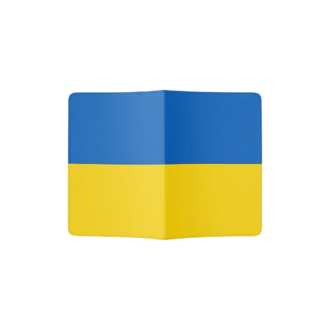 Ukraine Flag Passport Holder (Opened)