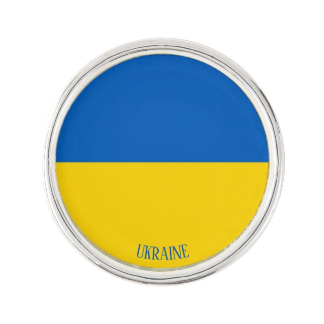 Ukraine Flag Patriotic Lapel Pin (Front)