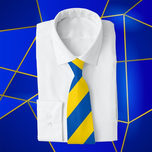 Ukraine Flag Pattern Gold Blue  Neck Tie