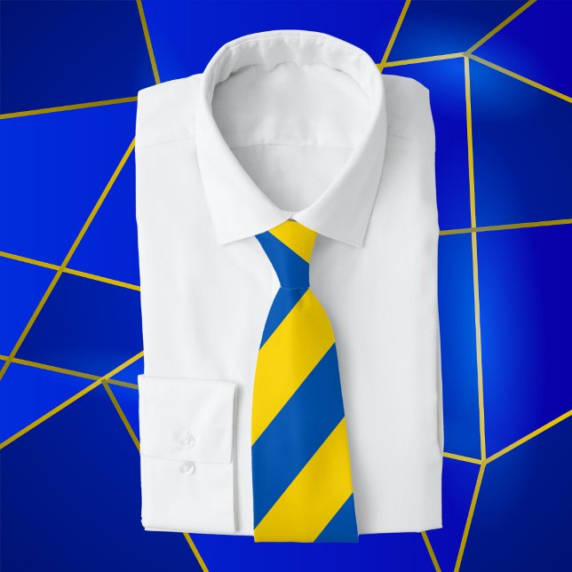 Ukraine Flag Pattern Gold Blue  Neck Tie (Creator Uploaded)