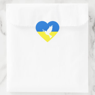 Ukraine Flag Peace Dove Sticker Freedom Peace