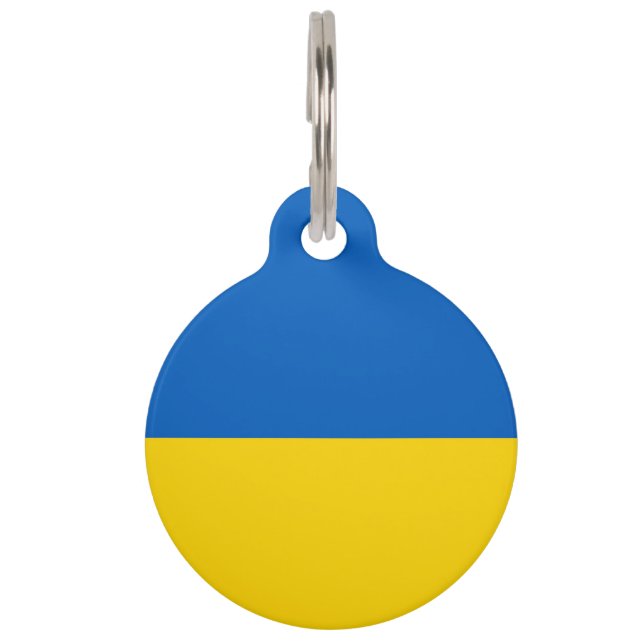 Ukraine flag pet ID tag (Front)