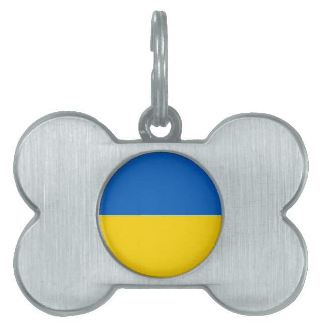 Ukraine Flag Pet Tag (Front)