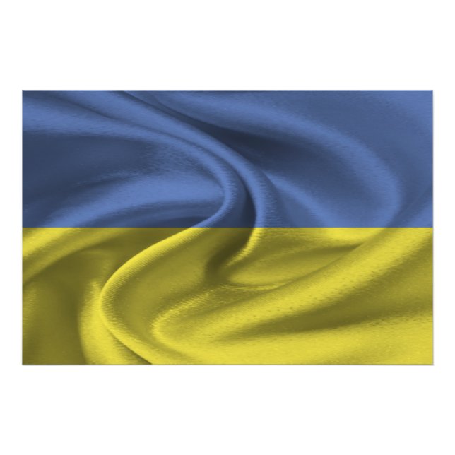 Ukraine Flag Photo Print (Front)