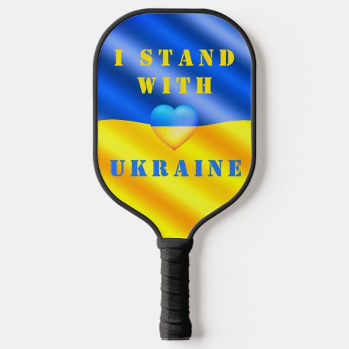 Ukraine Flag Pickleball Paddle Stand With Ukraine