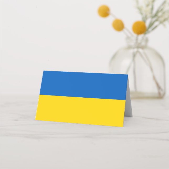 Ukraine flag place card (Front)