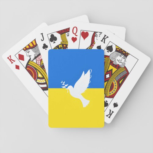 Ukraine Flag Playing Cards Dove of Peace _ Freedom