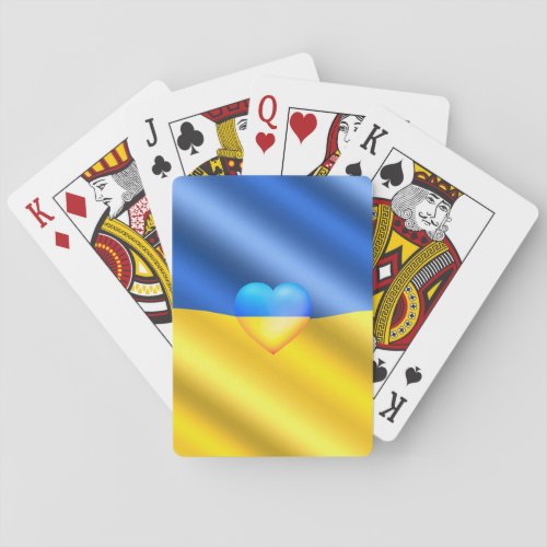 Ukraine Flag Playing Cards Heart _ Freedom
