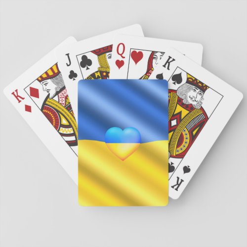 Ukraine Flag Playing Cards Heart _ Freedom
