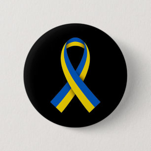 Ukraine Flag Pocket Ribbon Ukrainian Flag Button