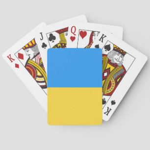 Ukraine flag poker cards