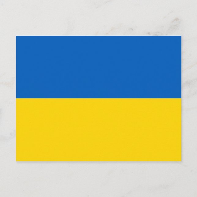 Ukraine Flag Postcard (Front)