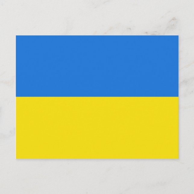 Ukraine Flag Postcard (Front)