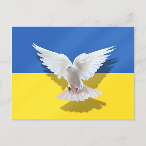 Ukraine Flag Postcard Peace Dove _ Freedom