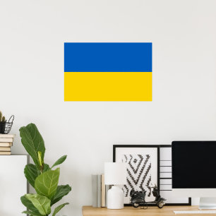 Ukraine flag poster