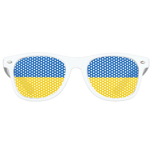 Ukraine Flag Retro Sunglasses (Front)