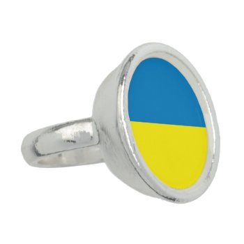 Ukraine Flag Ring by SuperFlagShop at Zazzle