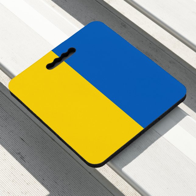 Ukraine flag seat cushion (In Situ)
