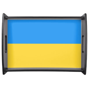 Ukraine flag serving tray