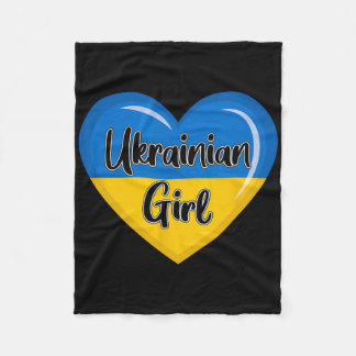Ukraine Flag Shirt For Women Ukrainian Girl Fleece Blanket